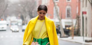 С чем носить желтое платье? Желтое платье и жилет