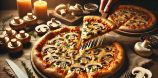 Грибная пицца для вегетарианцев и не только